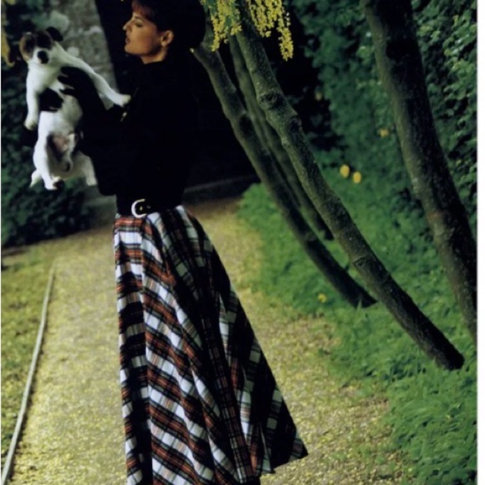 Plaid Maxi Skirt by Linda Matthews